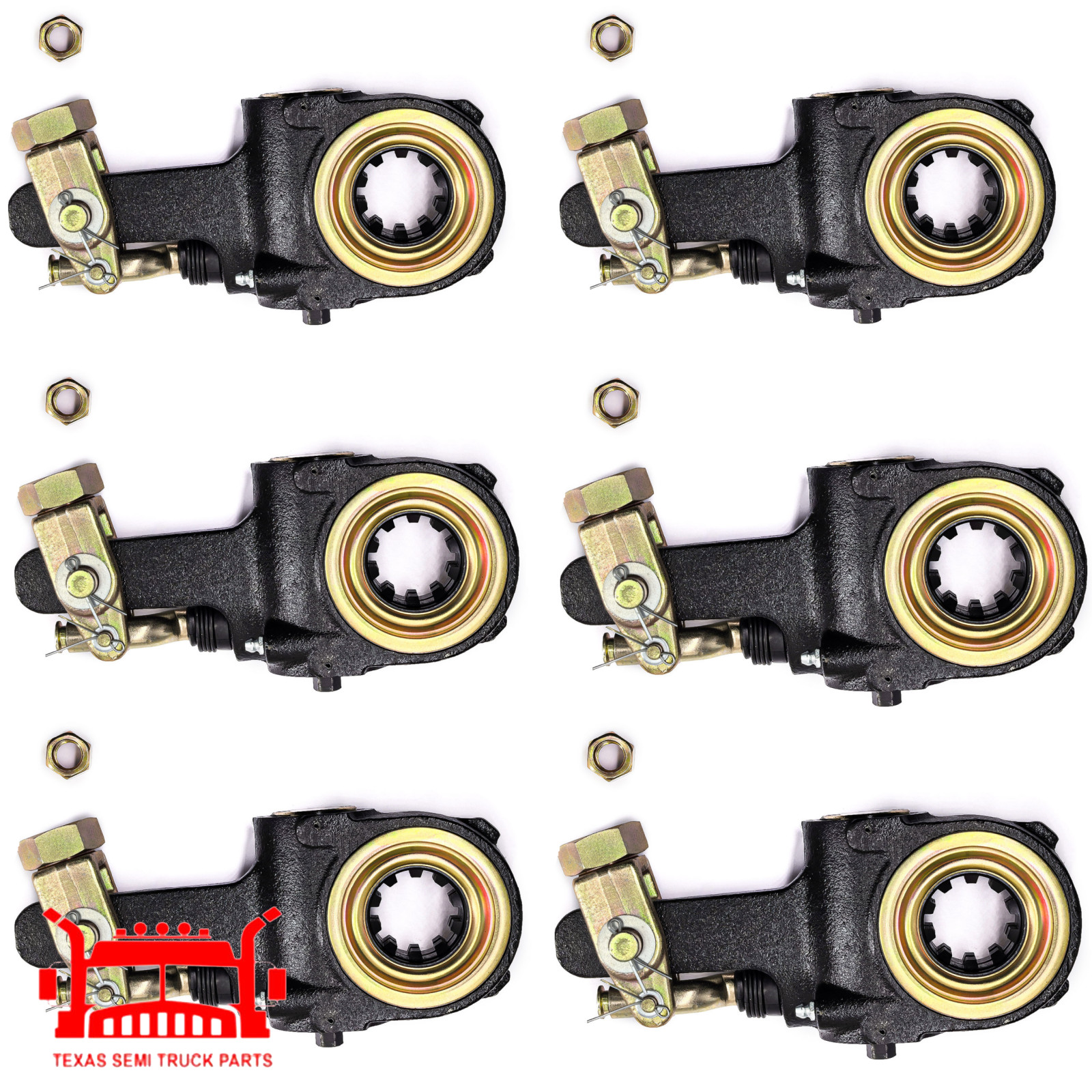 10 Spline 5.5" Auto Slack Adjuster W/ Collar Lock Clevis For Meritor AS1132 6PCS
