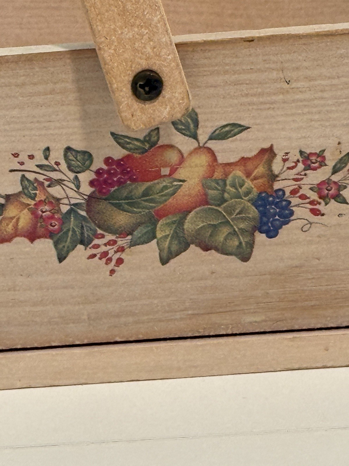 Wood Centerpiece Basket Fruit Design
