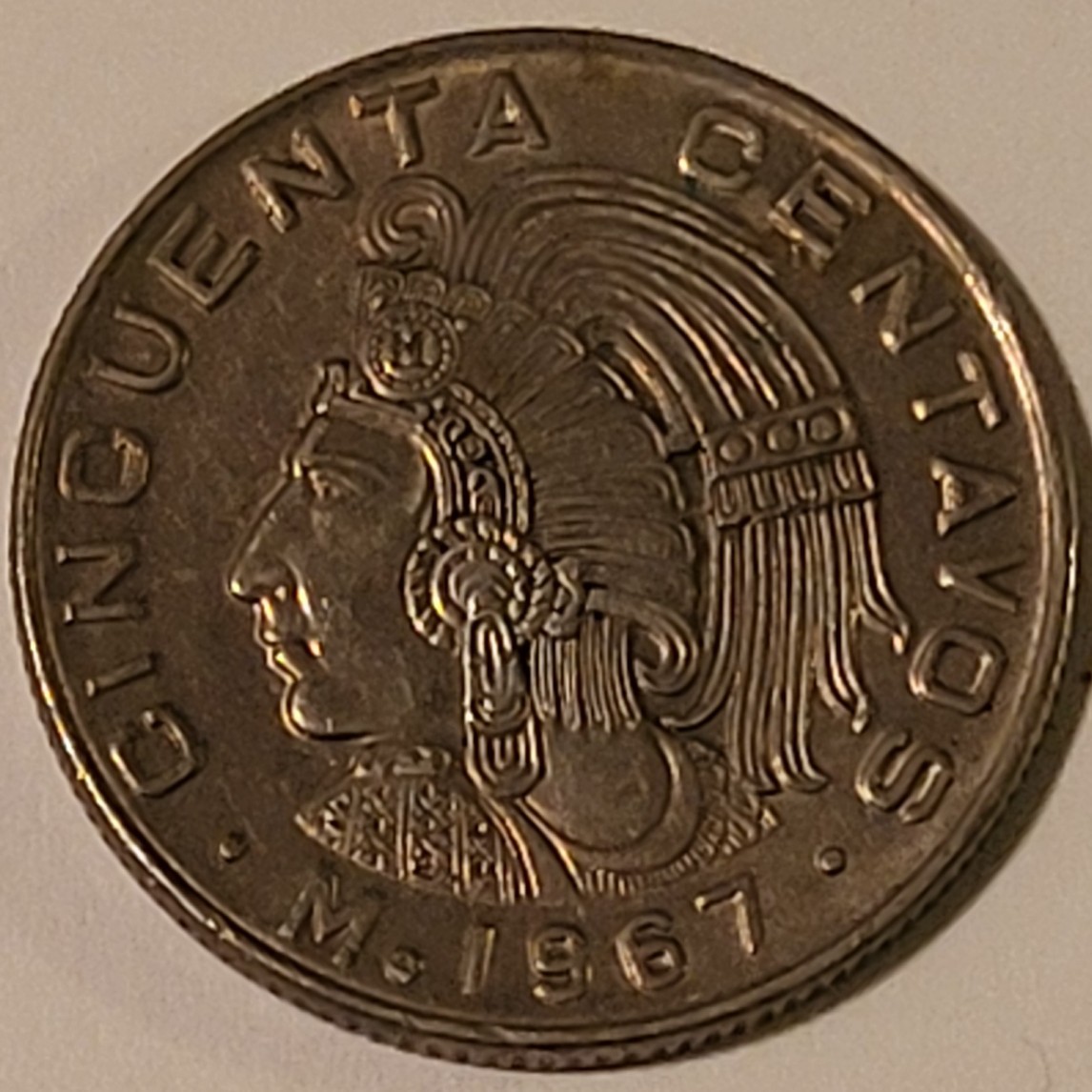 Mexico 1967 Mo 50 Centavos Coin