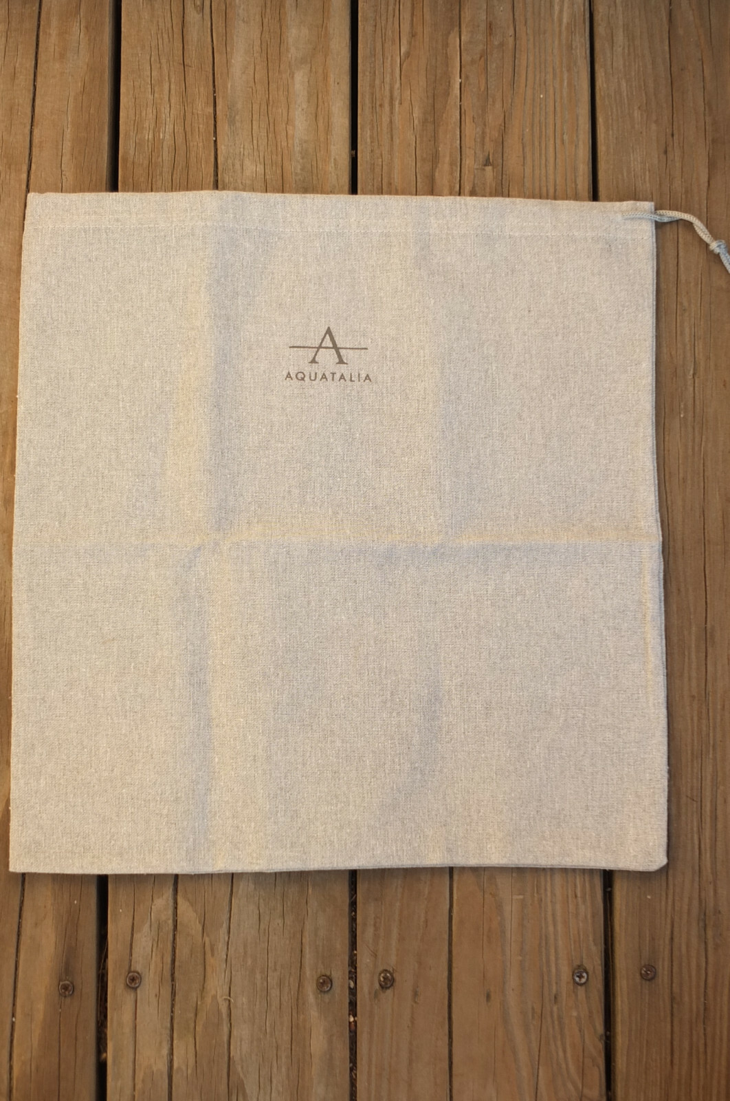 AQUATALIA Light Gray Drawstring Dust Bag for Handbags / Shoes 14½" x 15½"