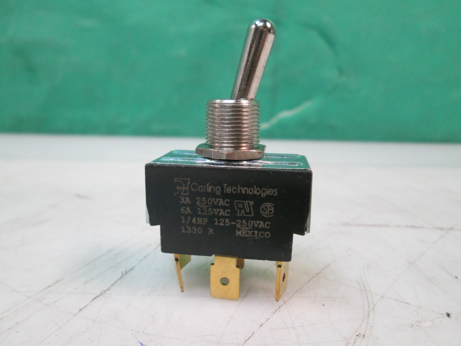 Carling Toggle Switch DPDT, 3 Position, On-Off-On, Terminal Tab Terminals