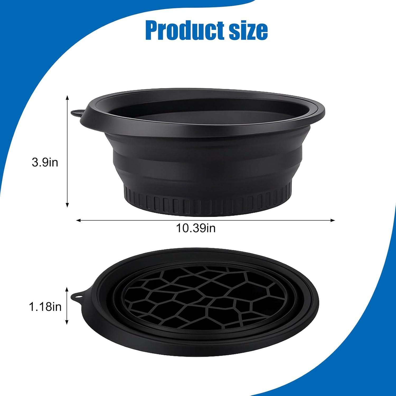 Silicone Face Bowl for Ice with Built-In Icetray, Collapsible Face Tub for Ic...
