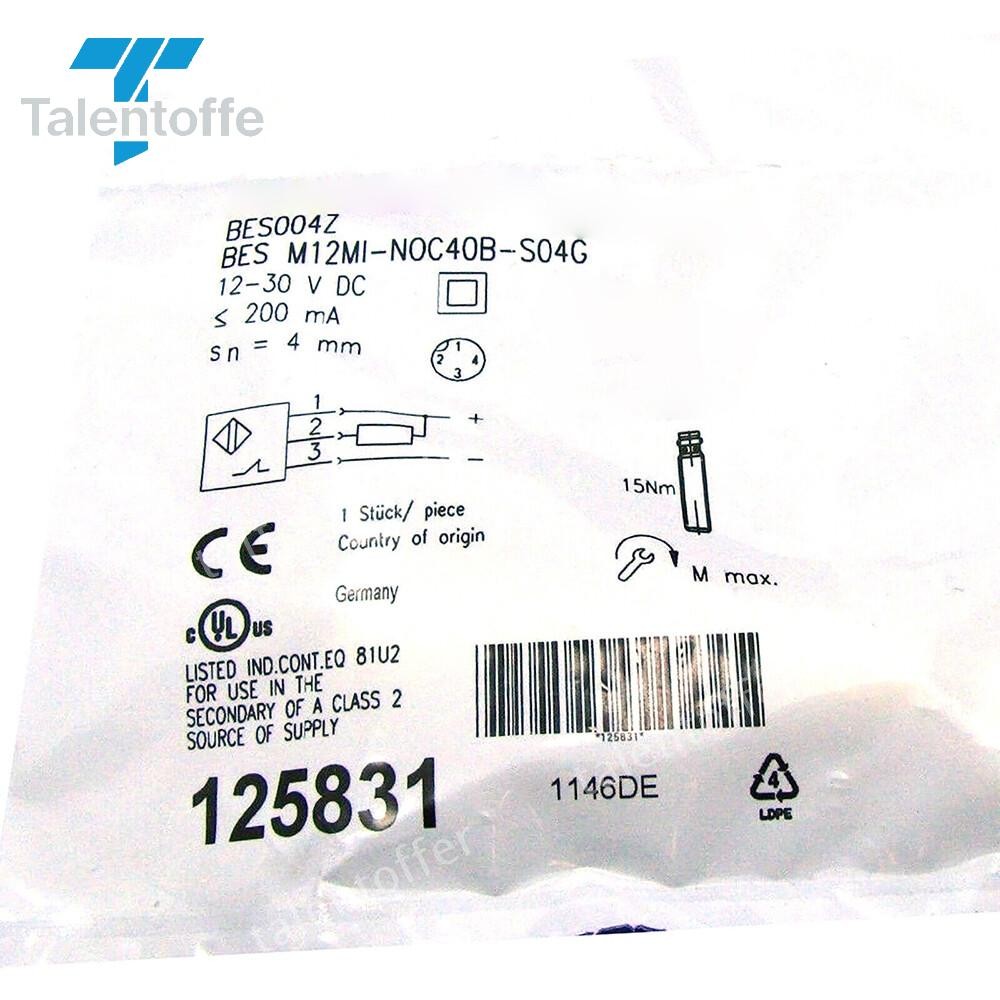 New For BES004Z BES M12MI-NOC40B-S04G Inductive Sensor Replacement