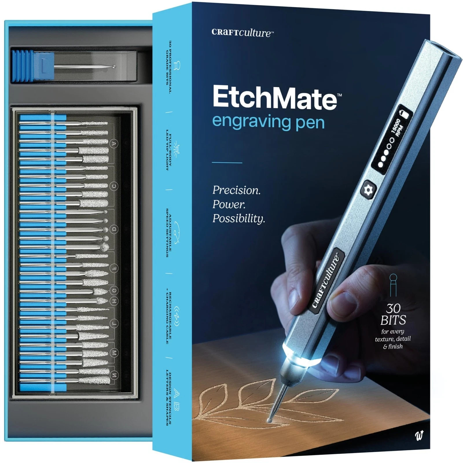 EtchMate Engraving Pen for Metal, Wood, Glass, Plastic & All Materials - Engr...