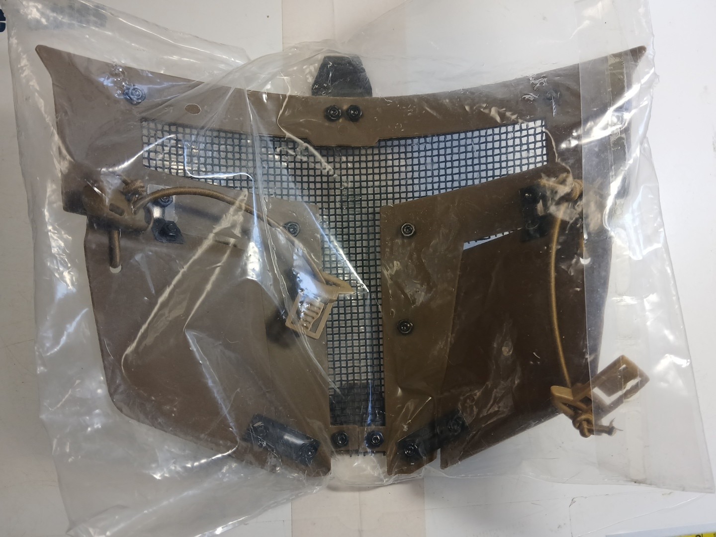 AirSoft Mask Paintball Airsoft Protective Goggle Full Face Mask System Yellow/Gr