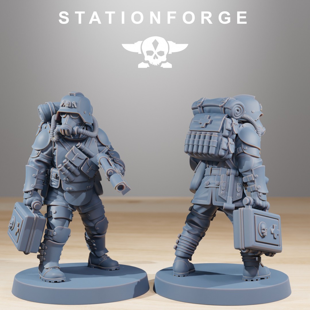 Grim Guard Ironclads Grimdark 3D Printed Miniatures Station Forge 16k