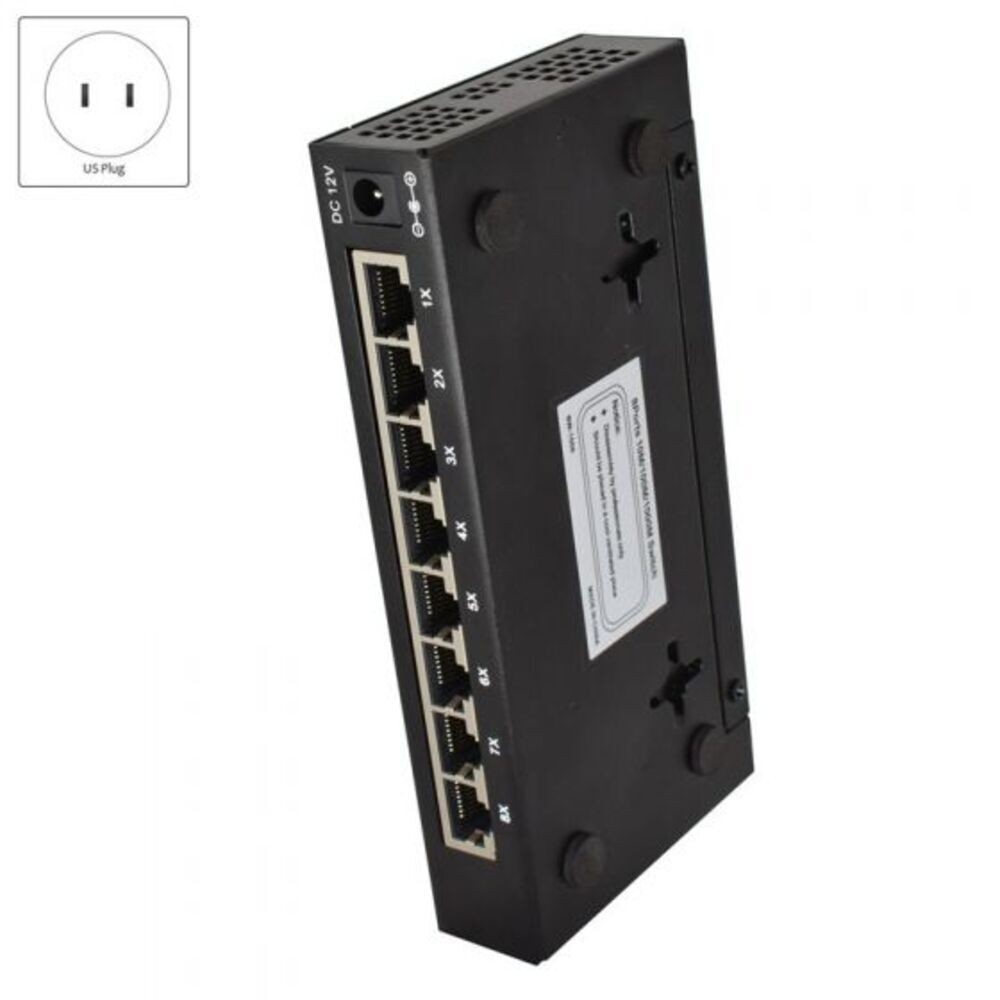 1008D Gigabit Network Switch for PC Laptop (Black)
