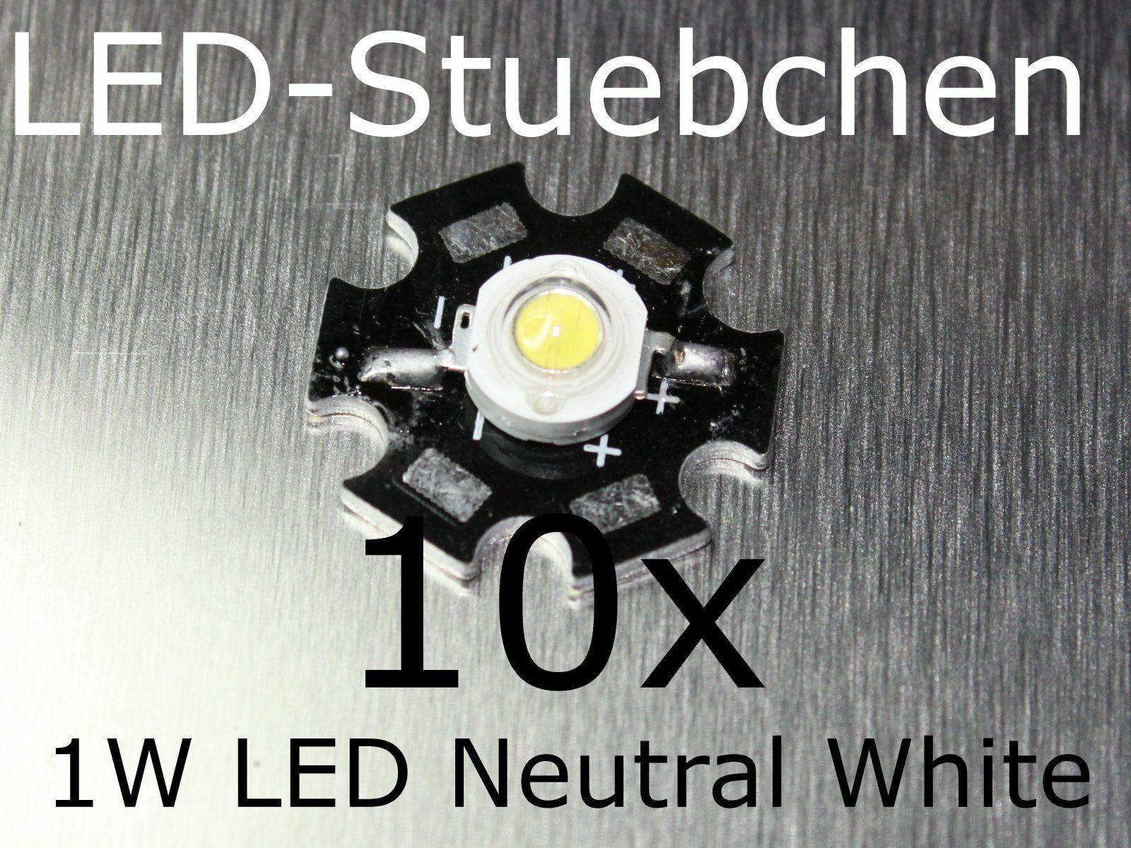 10x 1W High Power LED Neutral White 350mA