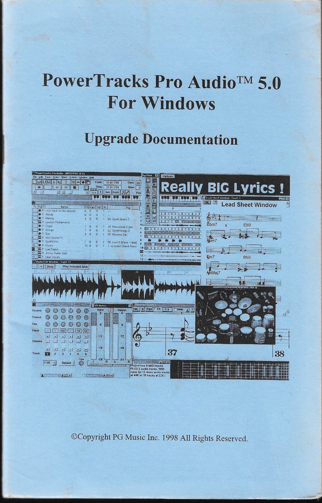 Manual for Powertracks Pro Audio 5.0 For Windows UPGRADE DOCUMENTATION 1998