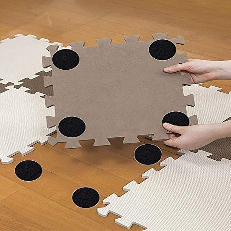 Adhesive Tape - 16PCS Hook and Loop Fasteners - Double Sided Adhesive Pads - Rug