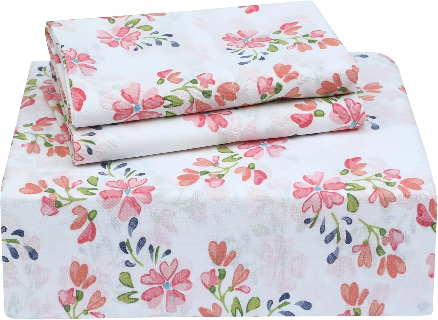 Bloomex 100% Cotton Queen Sheet Set – 4 Pieces, Soft Percale, 16" Deep Pocket