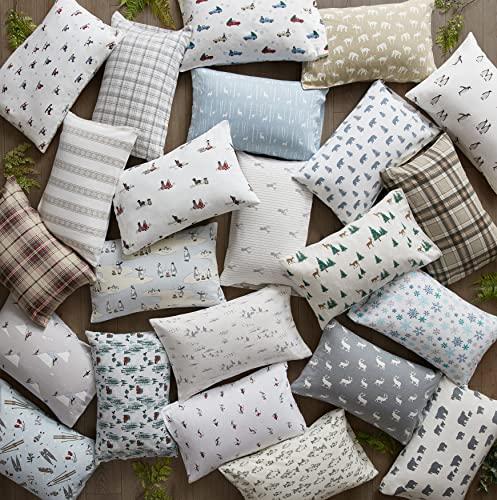 Eddie Bauer - King Sheets, Cotton Flannel Bedding Set, Brushed For Extra