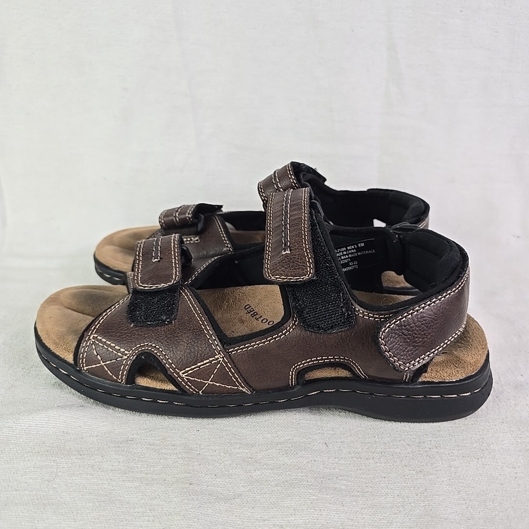 Dockers Mens Sport Sandals Adjustable Strap Hook & Loop Fusion Footbed US 8