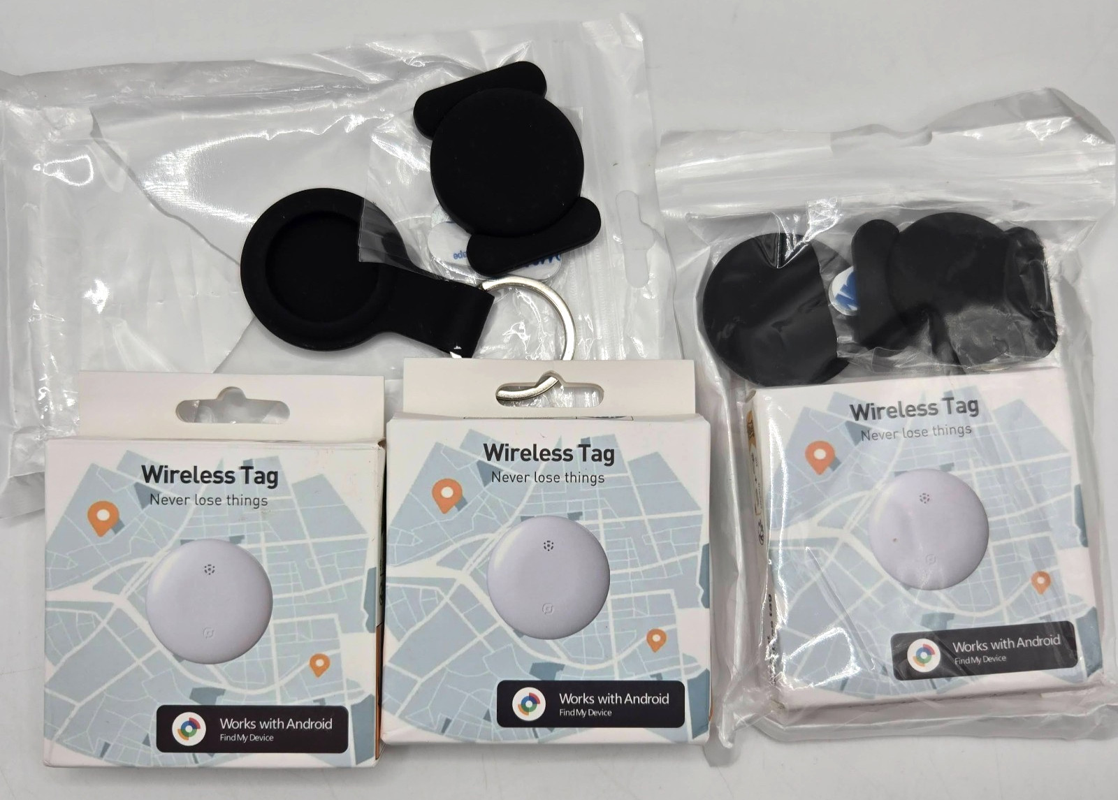 3 - Android Wireless Tag Smart Bluetooth Tracker Works with Android NIB Black