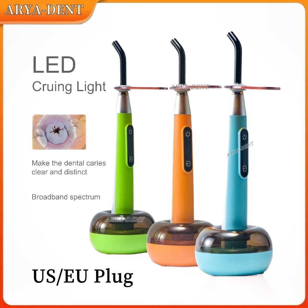 Cordless Dental LED Curing Light Lamp Wireless Composite Resin Cure US/EU Plug