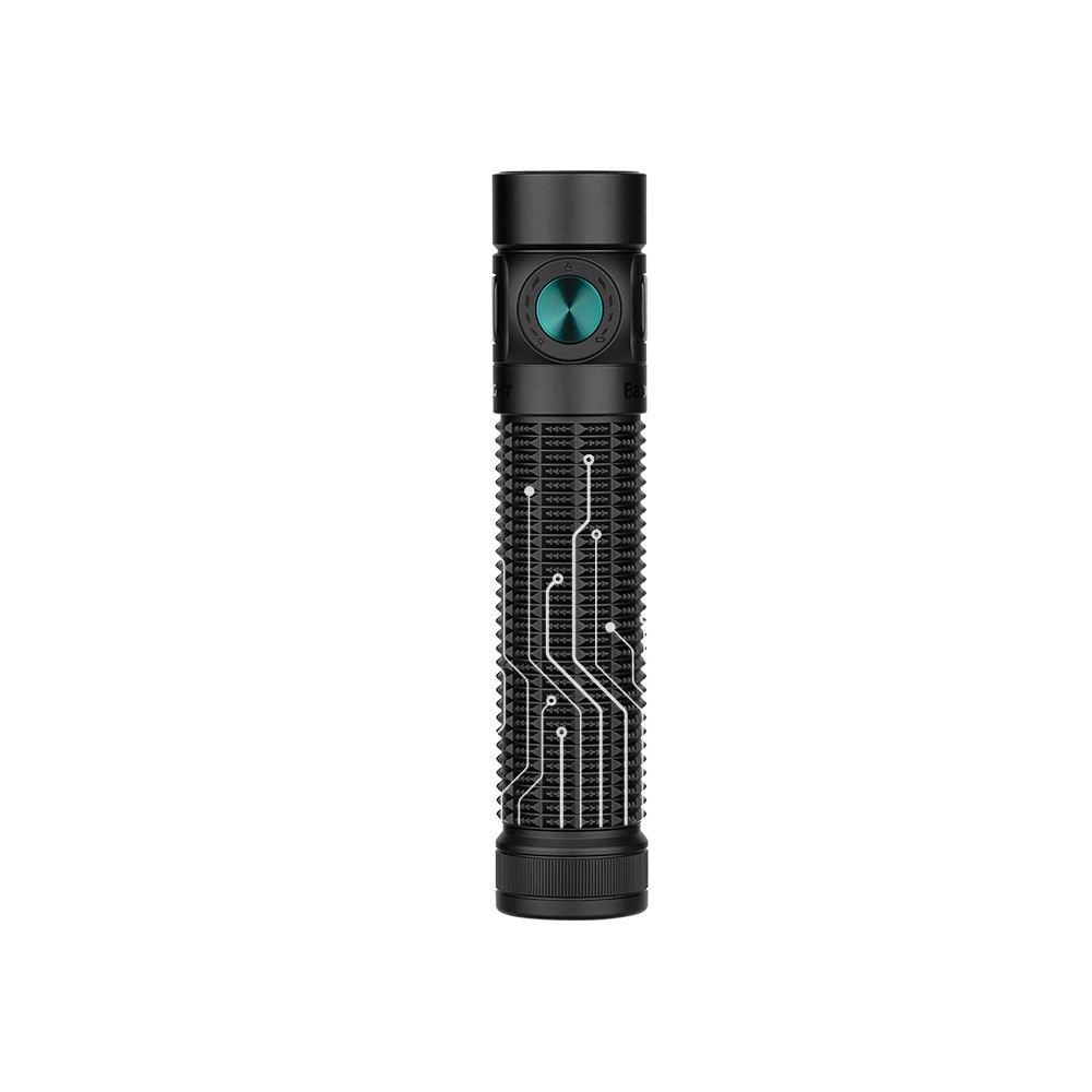 Baton4 Pro EDC Rechargeable Waterproof Flashlight 1600 Lumen, Black Circuit Tree