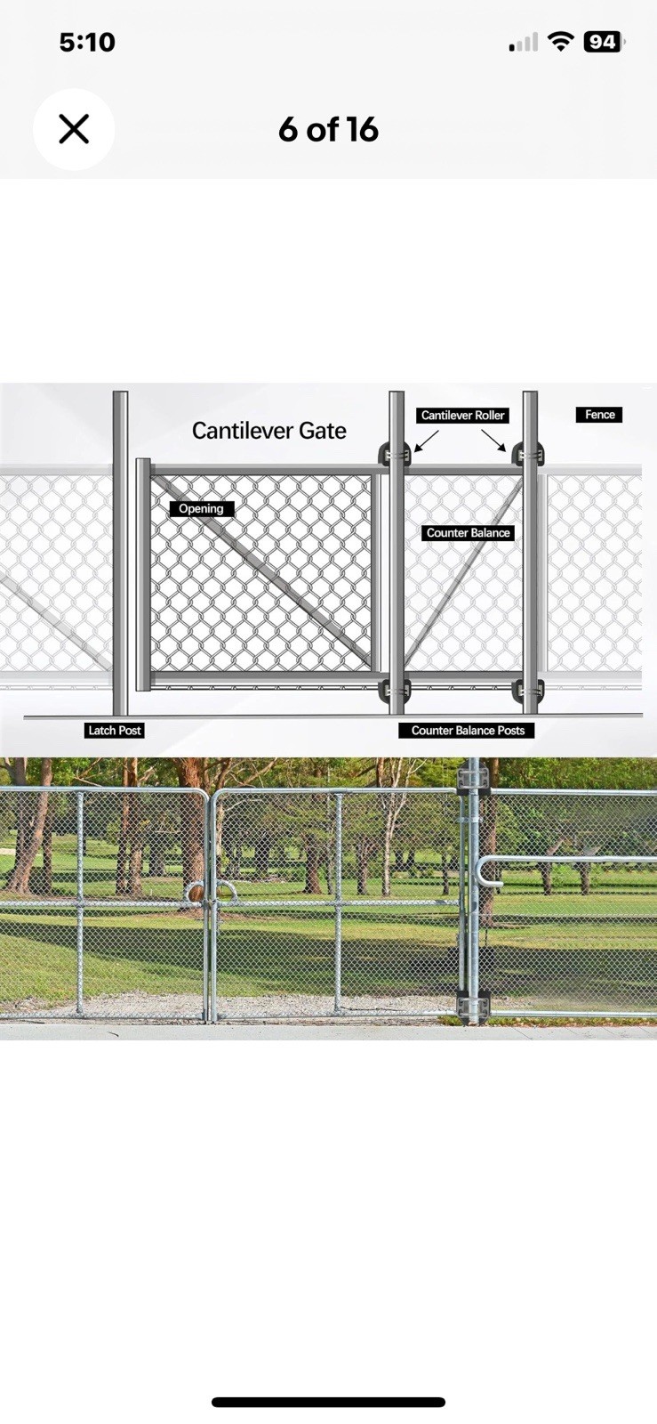 2 Pack Sliding Gate Rollers Cantilever Nylon Wheels For 2-3/8" or 2-1/2" Frame