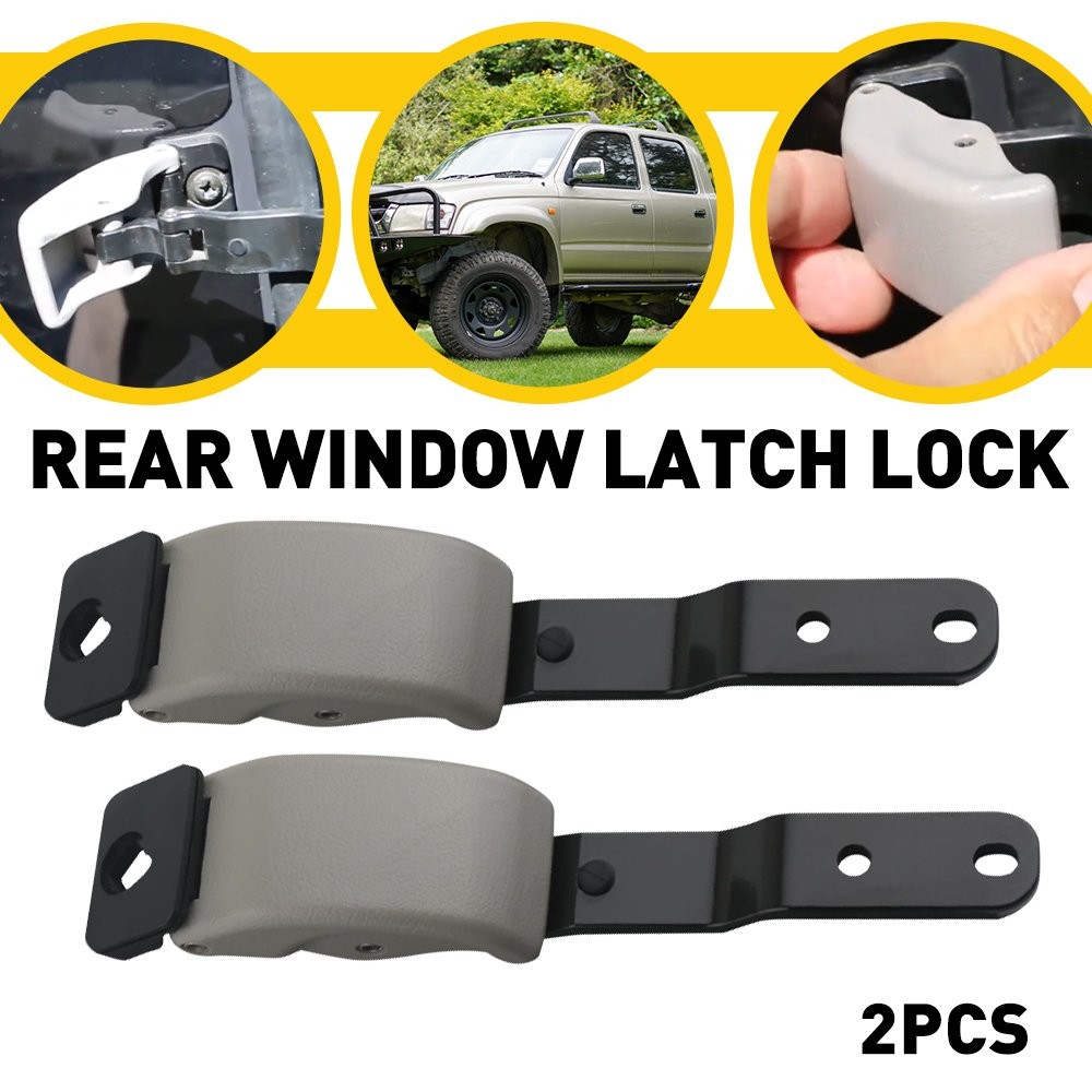 2PCS Gray Rear Quatar Window Latch Lock For Toyota Hilux 1997-04 Tacoma 2000-04