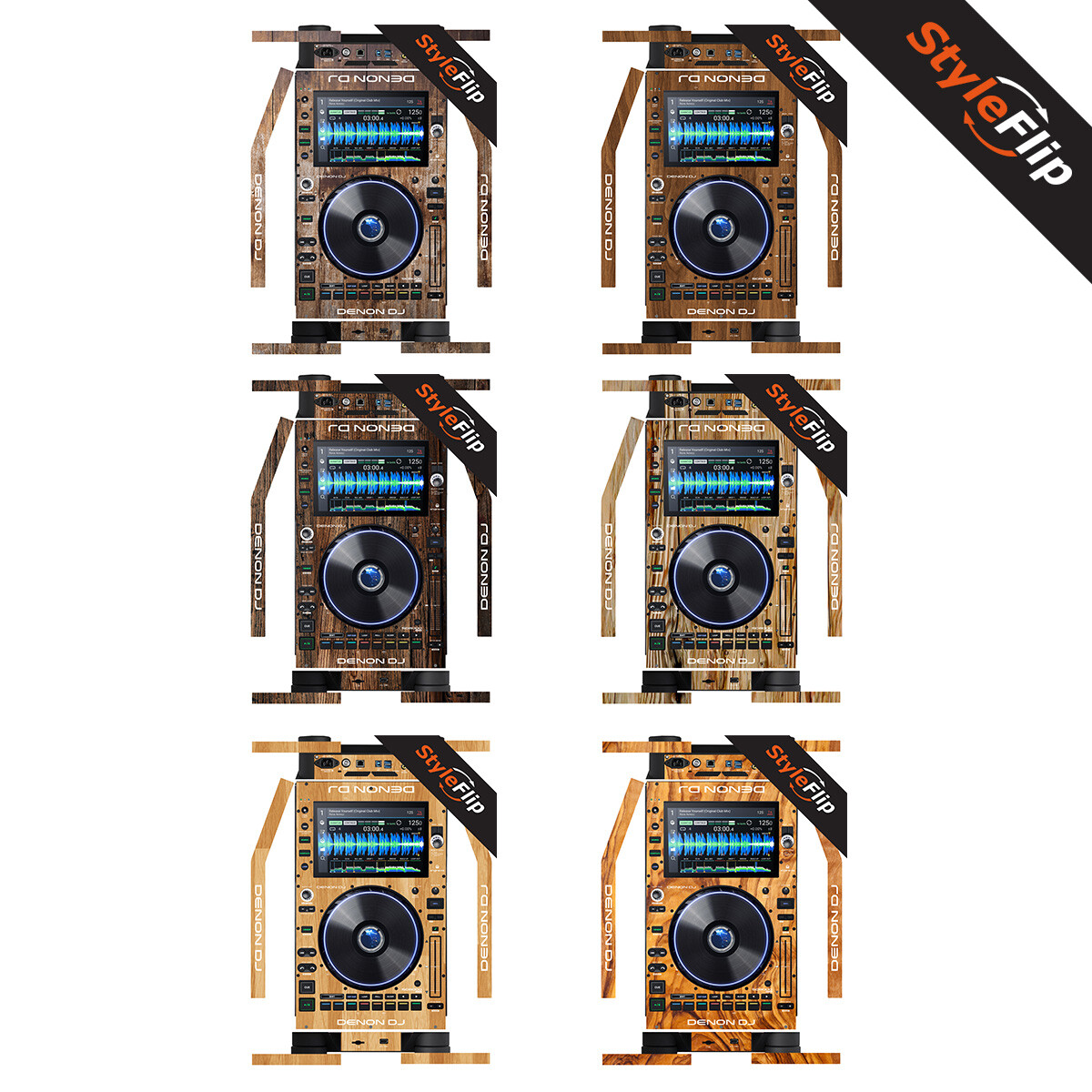 Denon SC6000 Prime Skin | 6 Wood Designs | Protective Decal | StyleFlip Skins