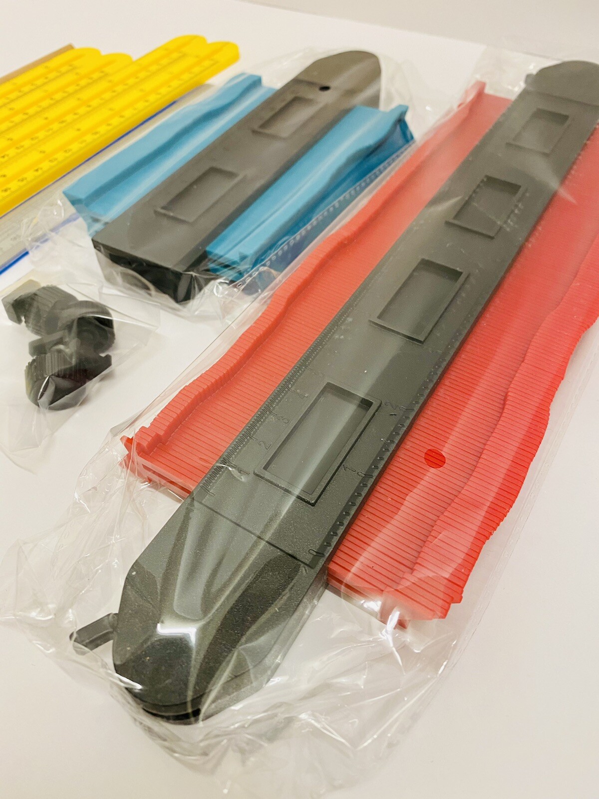 Contour Gauges 10” & 5” Profile Duplication Tools w/ Lock + Ruler & Angle Tool