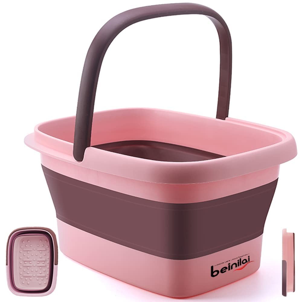 Collapsible Foot Bath Basin for Soaking Feet,Foot Soak Tub,Plastic Foot Bucket