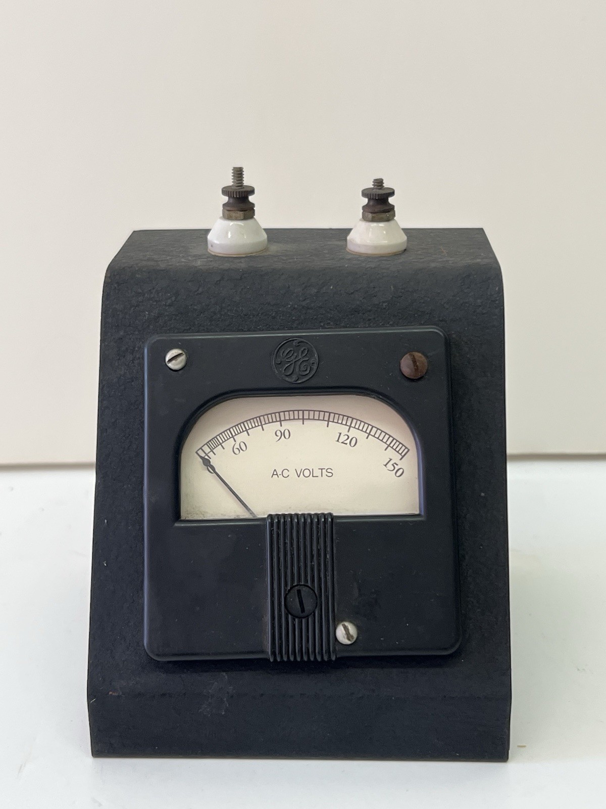 1940’s Era General Electric Bakelite Porcelain Tipped A.C Voltmeter