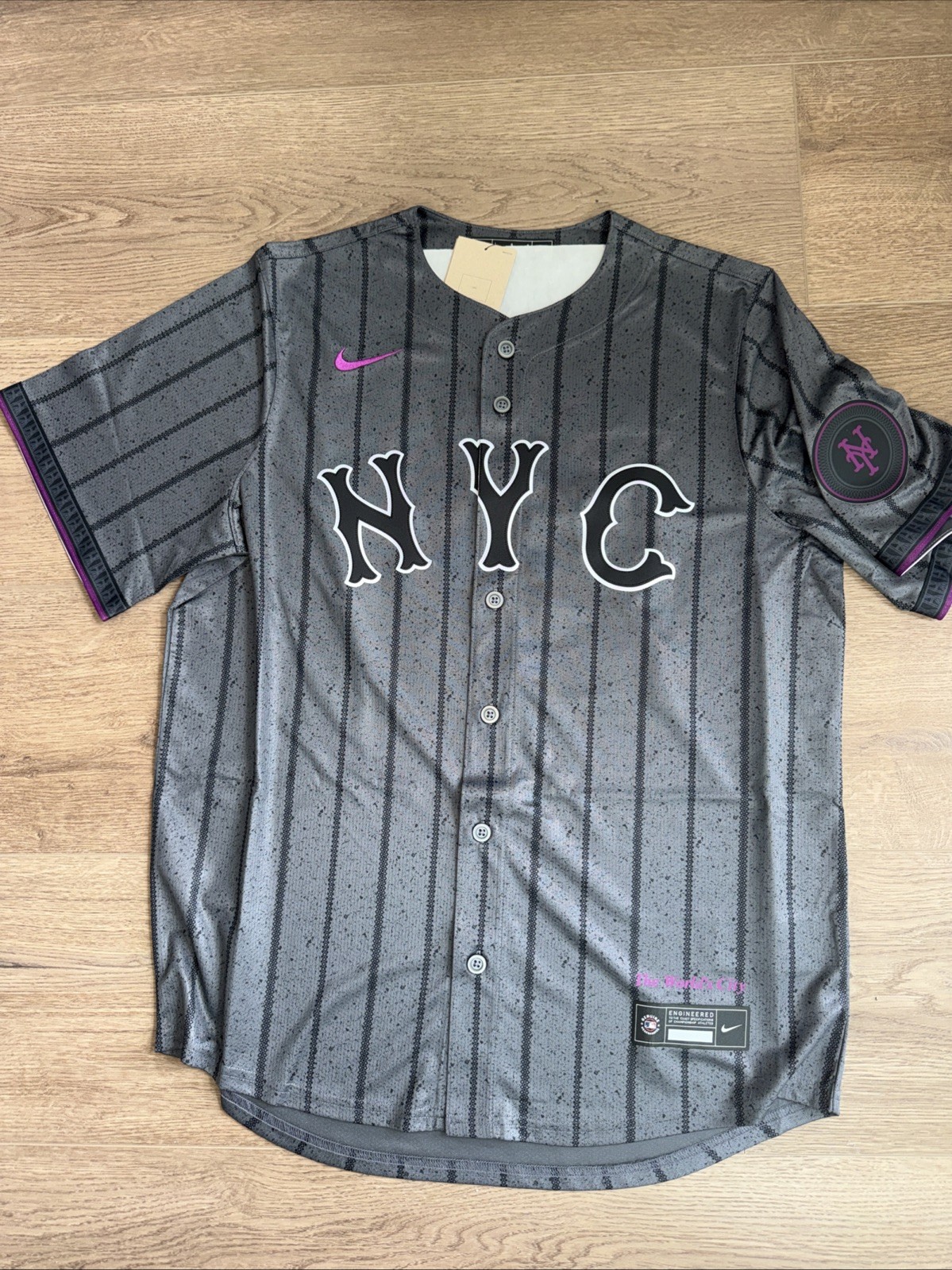 Pete Alonso Authentic Replica Nike New York Mets City Connect Men’s Large Jersey