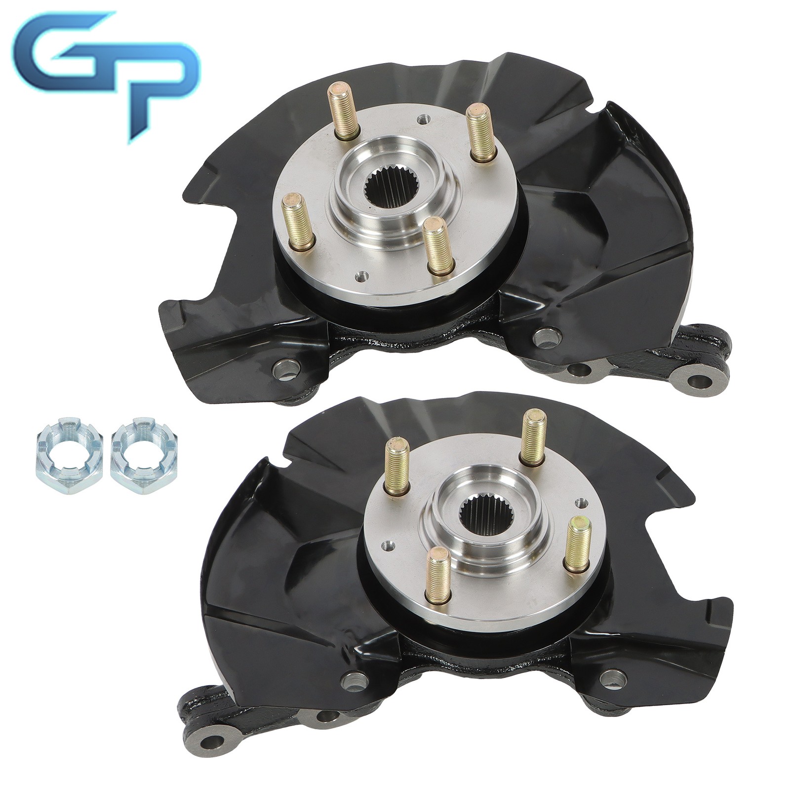 2x Front Left & Right Steering Knuckle Assembly For Hyundai Accent 2007-2011