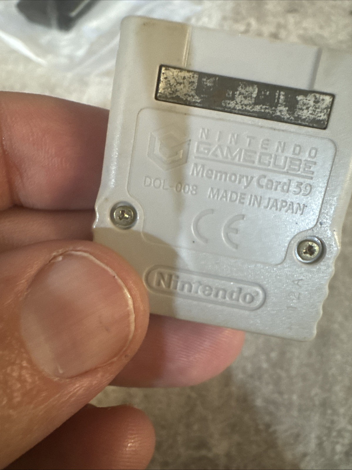 Nintendo GameCube OEM Genuine Authentic Memory Card DOL-008 Gray