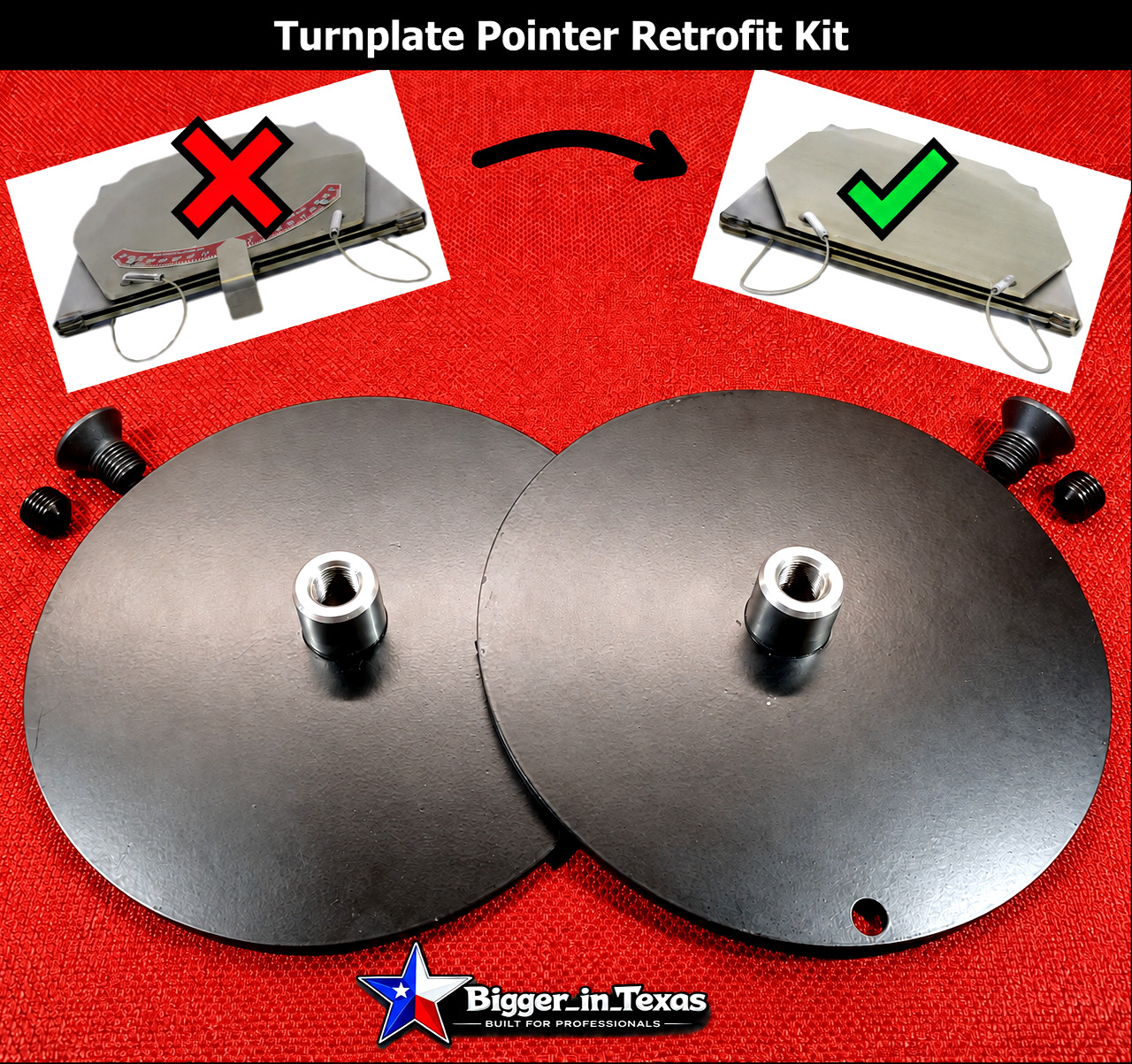 Hunter & Rotary Alignment Turn Plate Pointer Retrofit Kit 14" Turnplate Repair!