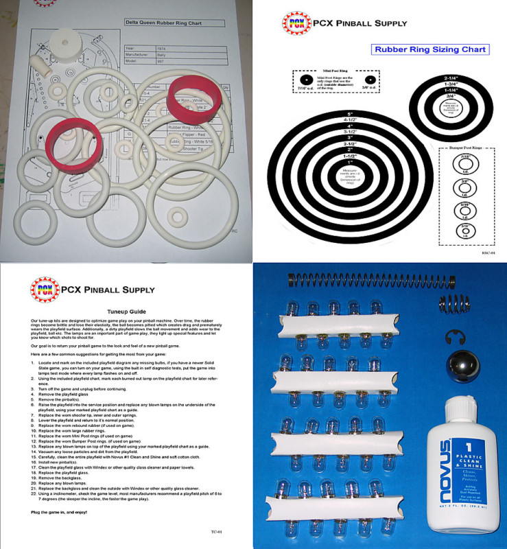 1974 Bally Delta Queen Pinball Tune-up Kit