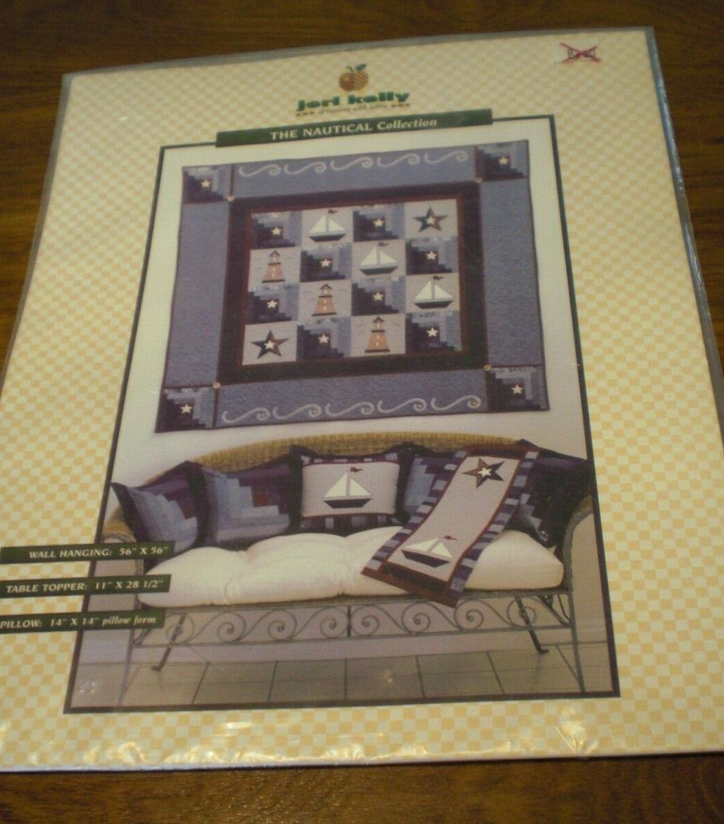 Jeri Kelly Nautical Quilt Pattern Wall Hanging, Pillow  & Table Topper