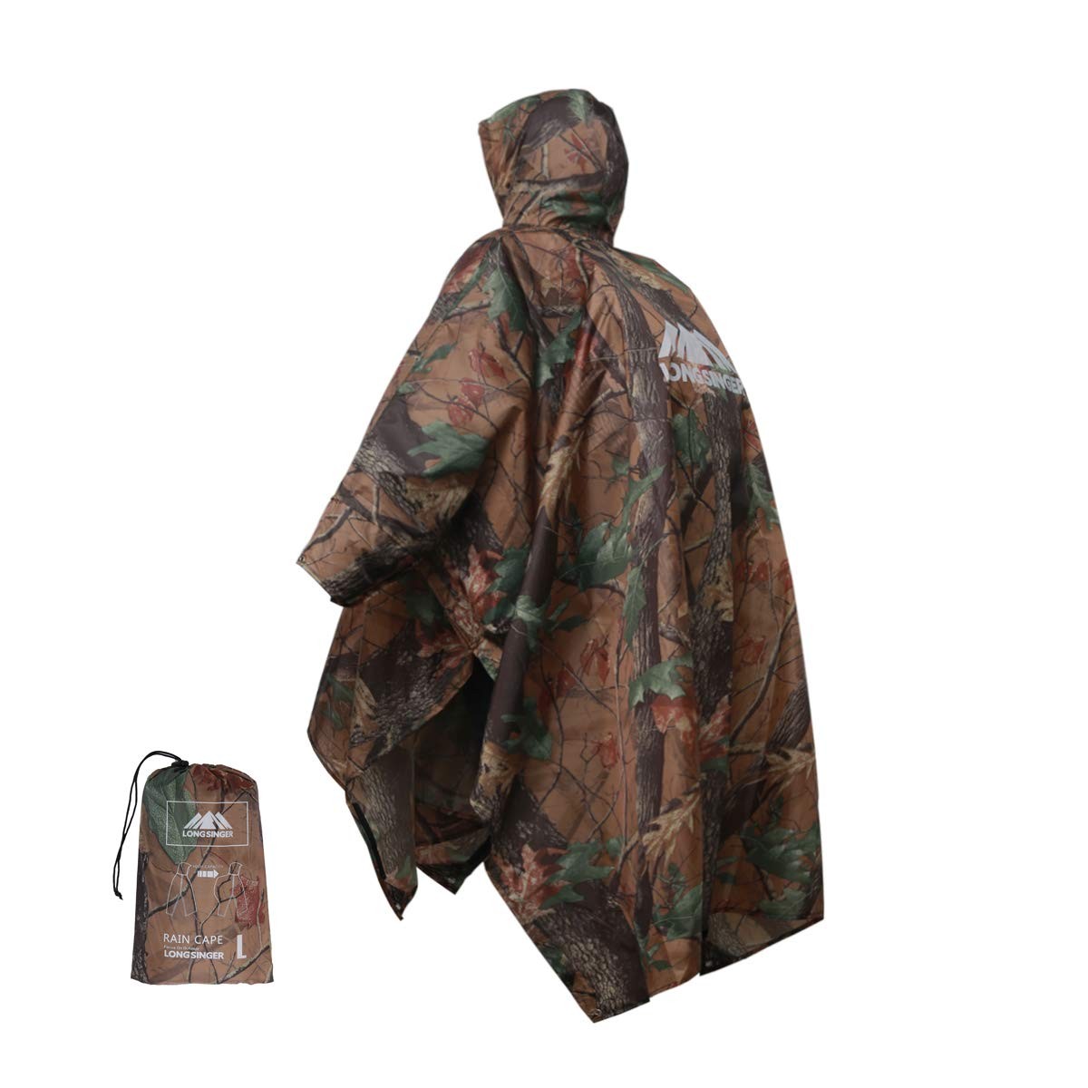 Rain Ponchos for Adults, Waterproof Rain Poncho with Hood and Sleeves