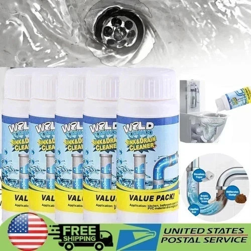 1~5x Wild Tornado Powerful Sink Drain Cleaner High Efficiency Clogging Cleaner**