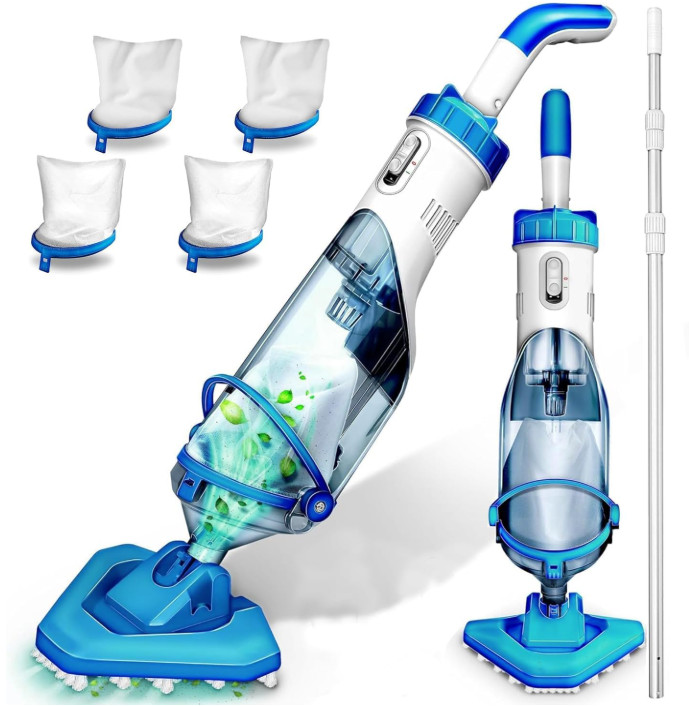 Aspiradora piscina inalámbrica telescópica 18GPM 60min spa portátil limpieza