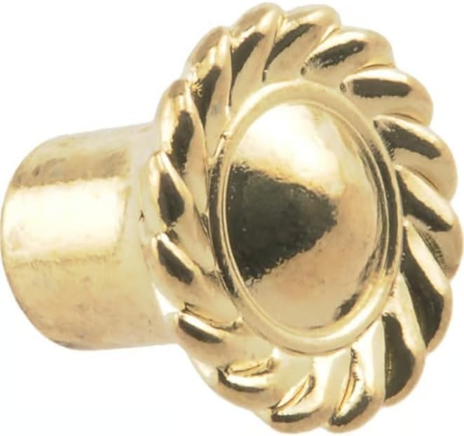 Hillman Mini Knob Brass (3/4") 2 Pack