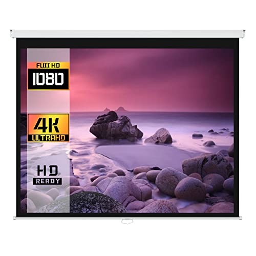 INLAND ProHT 84" 16:9 Aspect Ratio, Pull Down Projector Screen, - 05350