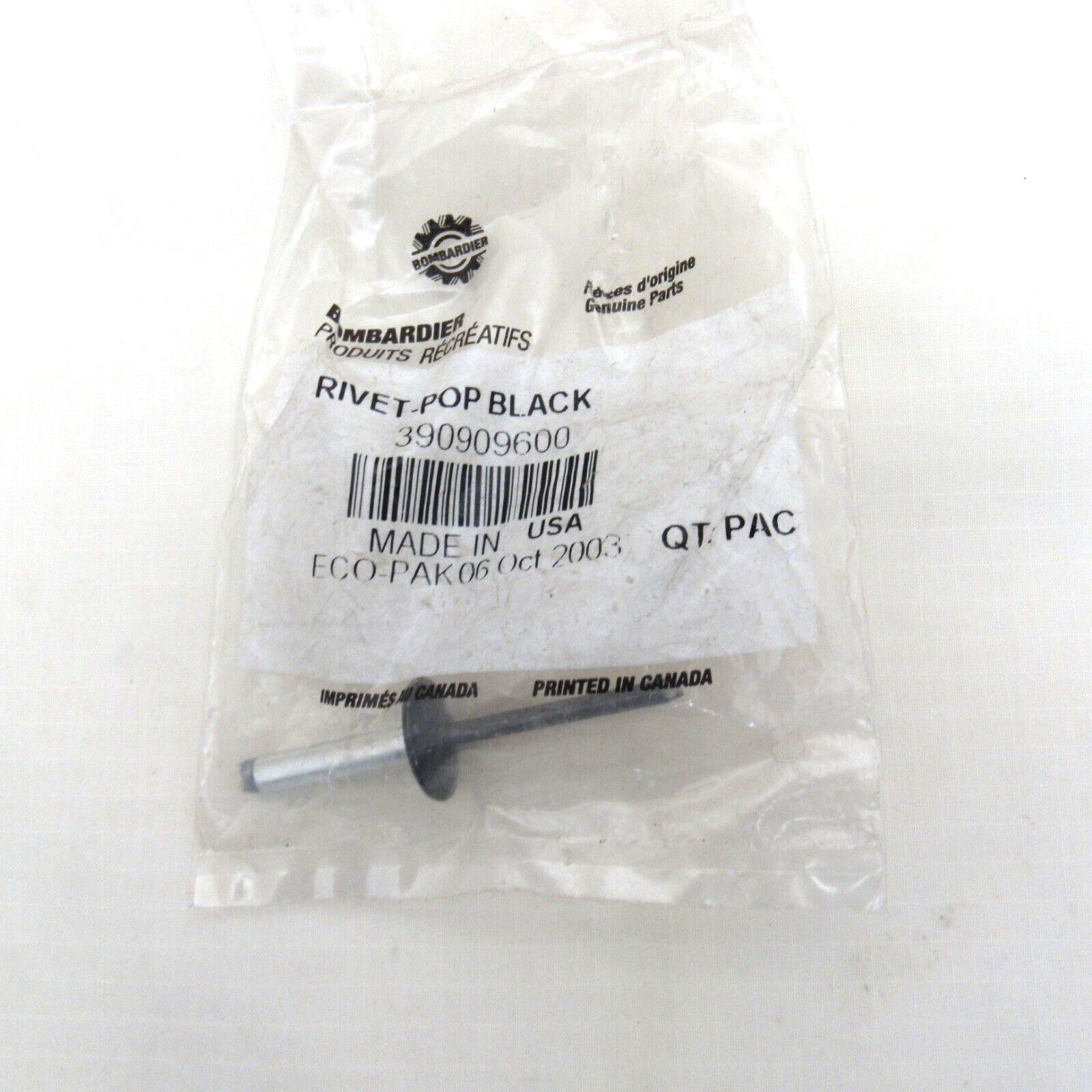 Ski Doo OEM Black Pop Rivet 390909600