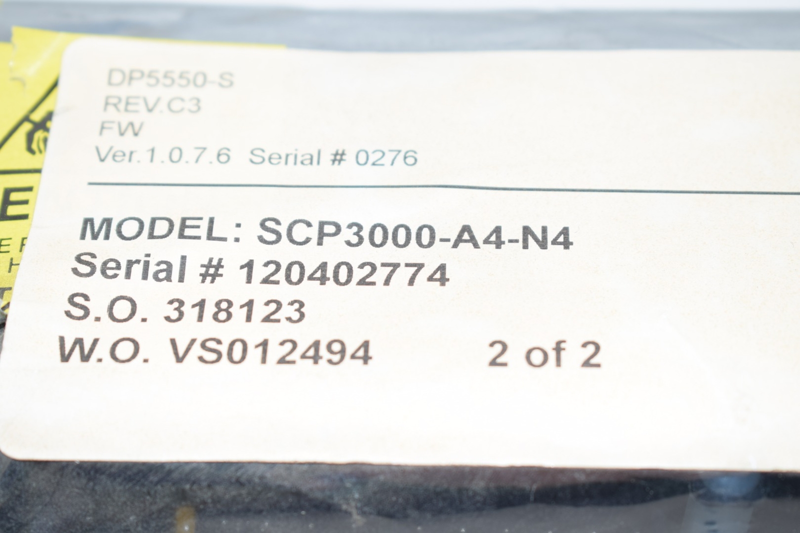 NEW Parker Airtek DP5550 Rev. C3 Display Controller SCP3000-A4-N4