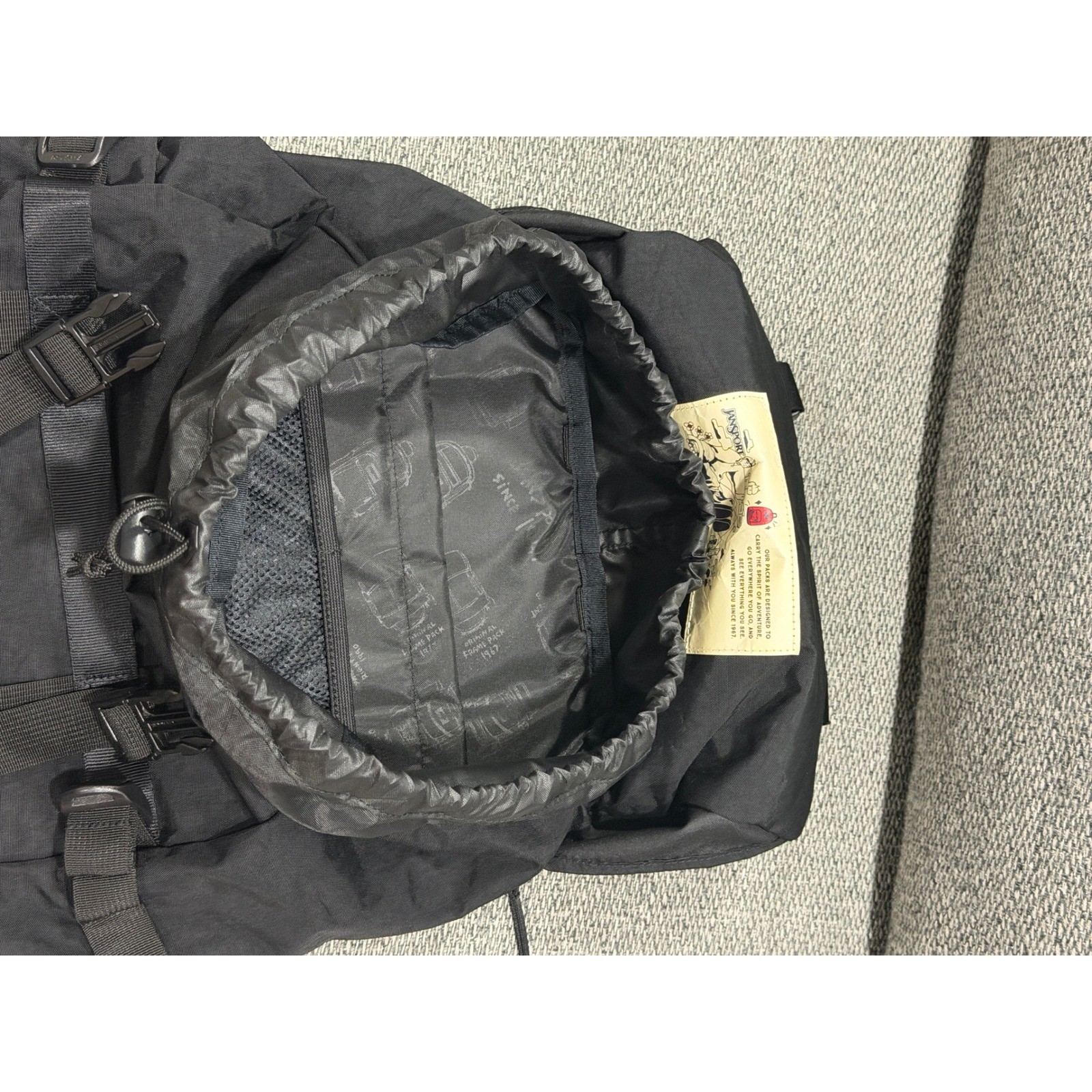 JanSport Skip Pack Black Backpack JS0A86DV Top Loader Laptop Bag New