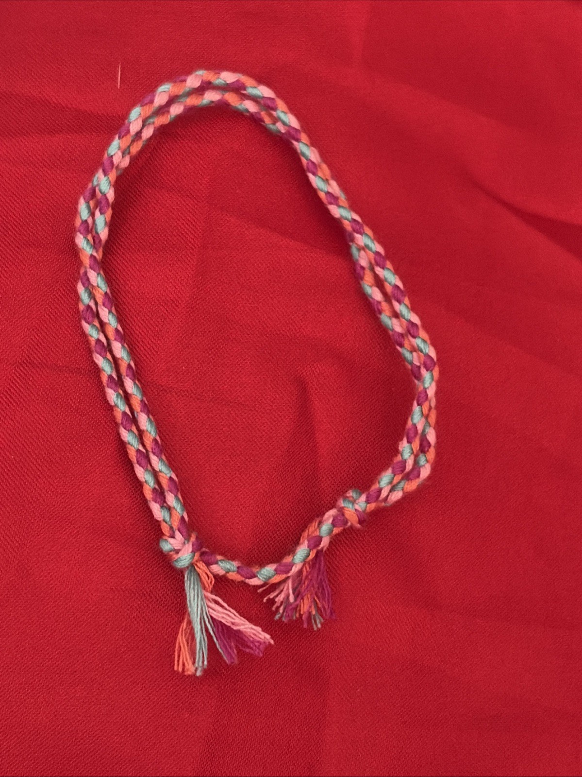 NEW BOHO BRAID THREAD FRIENDSHIP BRACELET KNOT AQUA PINK MAROON PEACH NIP ADJUST
