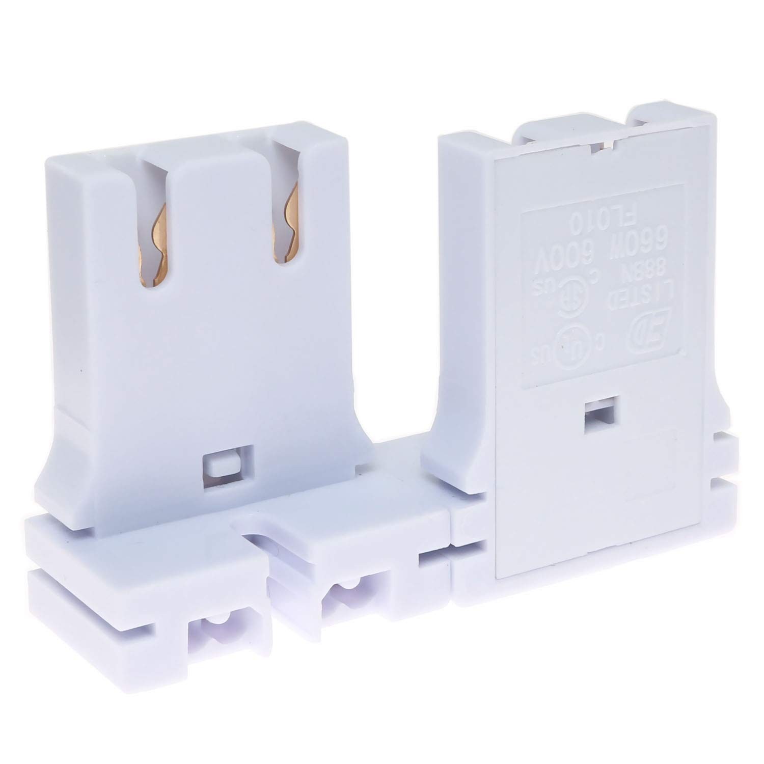 E-outstanding Fluorescent T-8 T-12 Medium Bi-Pin Socket 2PCS U-Shaped White