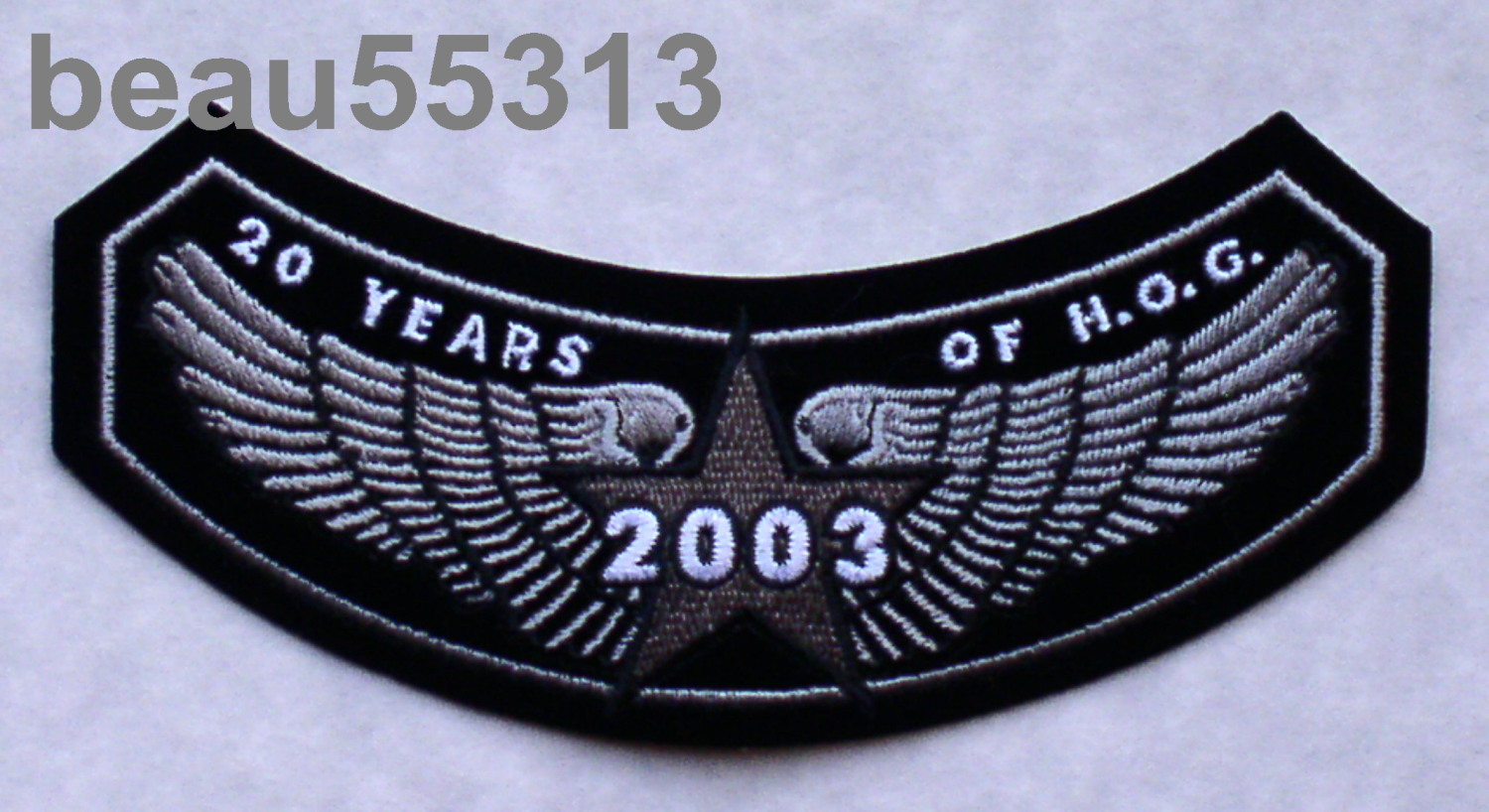 ⭐HARLEY OWNERS GROUP HOG H.O.G. 2003 100th 20th ANNIVERSARY VEST PATCH 03