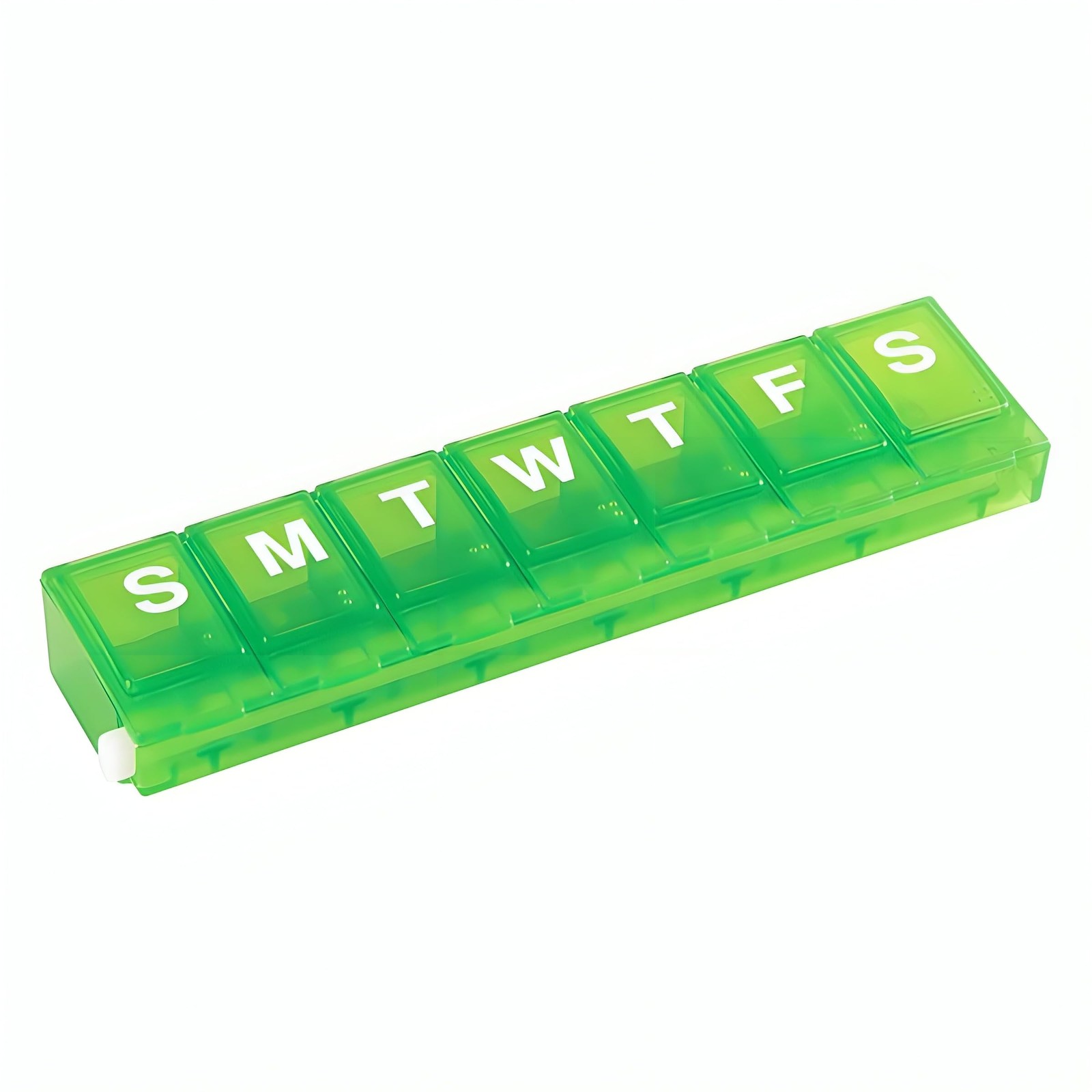 EZY DOSE Weekly (7-Day) Pill Case, Small 4.5"x1"x0.75", Color May Vary