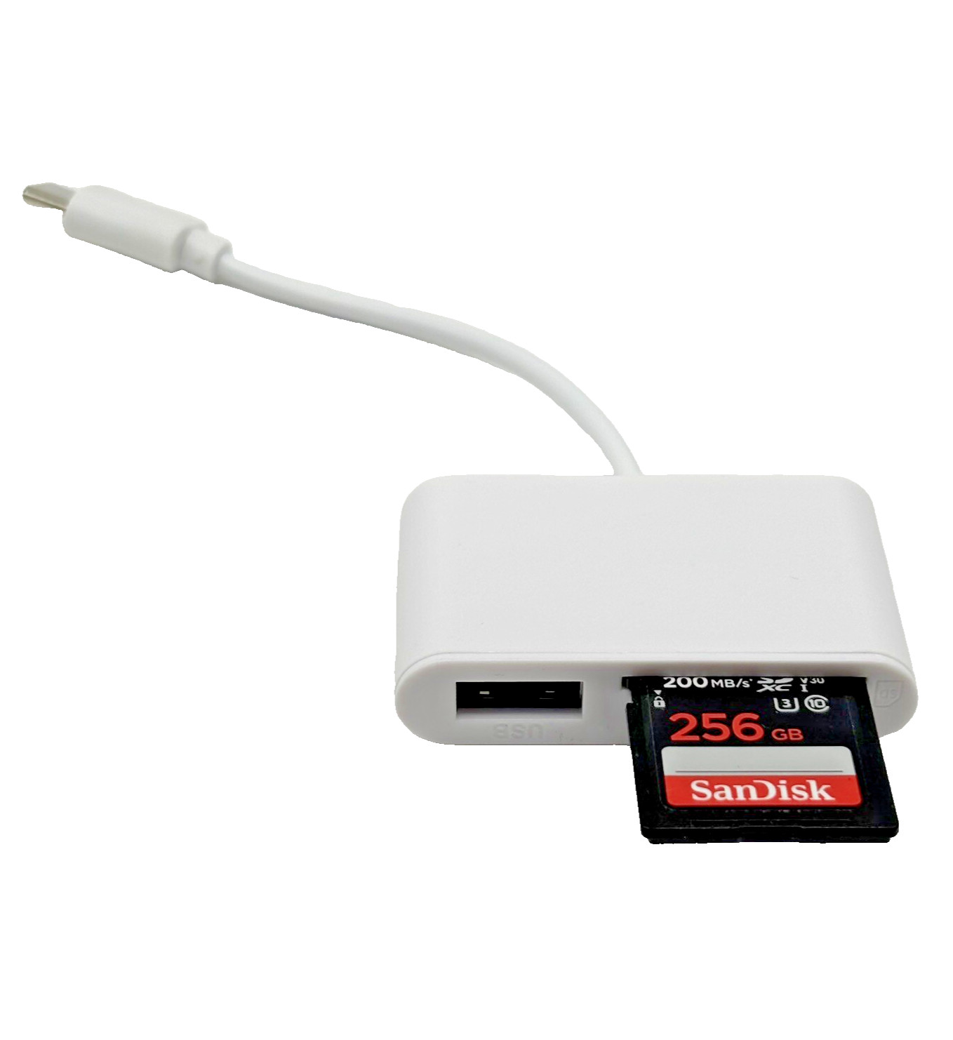 USB-C SD Card Reader 3 in 1 - Micro SD - Full Size SD - USB for Phone + Computer