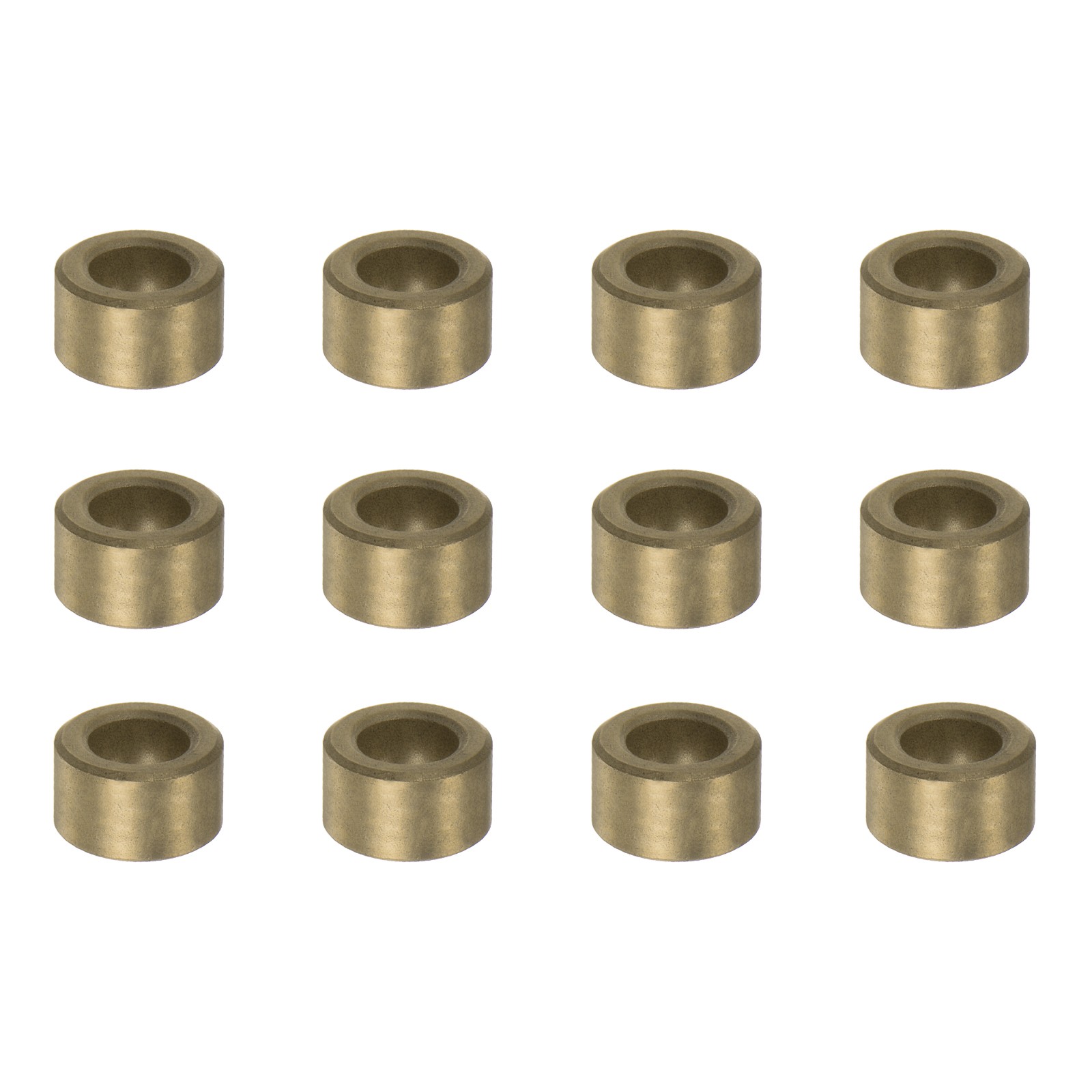 12pcs Sleeve Plain Bearings 6mmx10mmx6mm Self-Lubricating Bronze Bushings