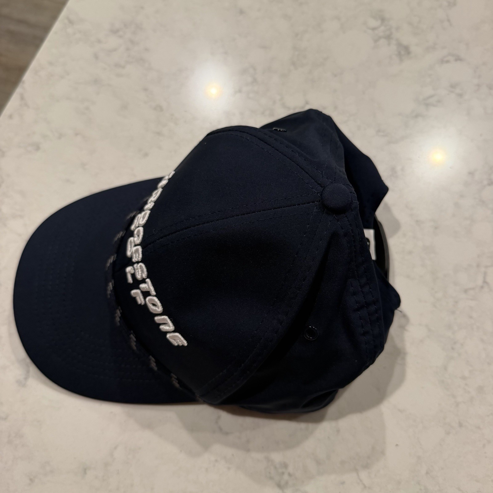 Bridgestone "The Rope" Snapback Golf Hat Navy Blue Performance Snapback