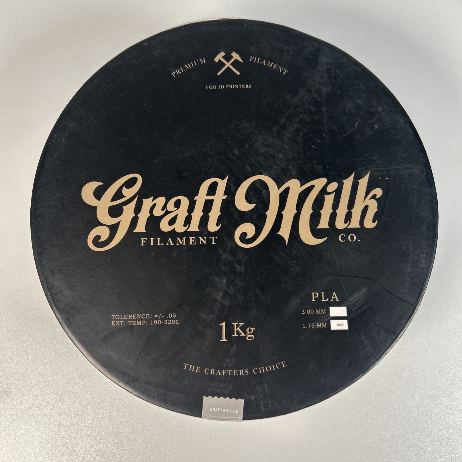 Graft Milk Filament Co. 3D Printer 1.75mm PLA Primer Grey 1 Kg Rare