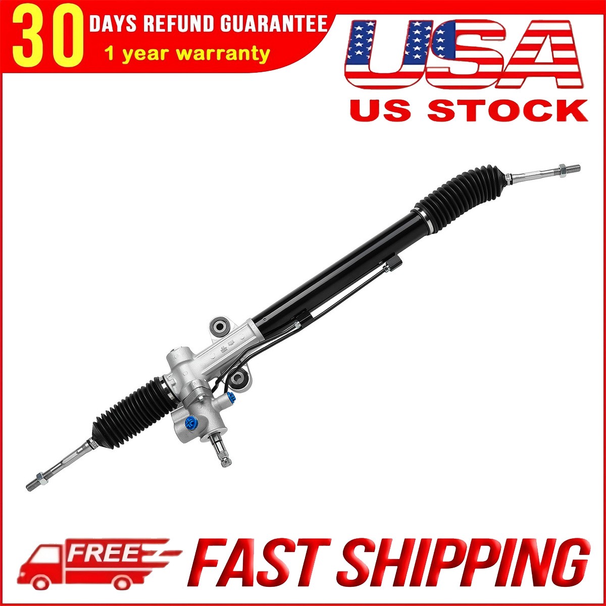 Complete Power Steering Rack and Pinion Outer Tie Rods for 2009-2015 Honda Pilot