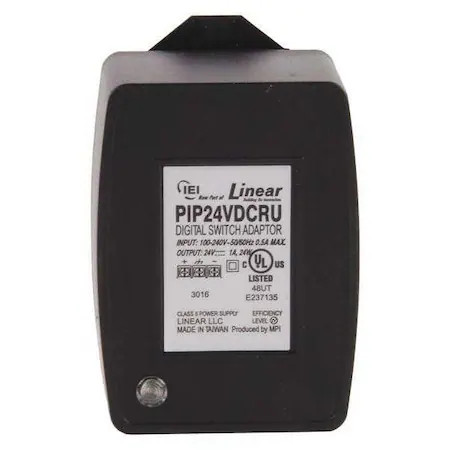 Linear Pip24vdc Plug-In Transformer, Input Voltage 120Vac